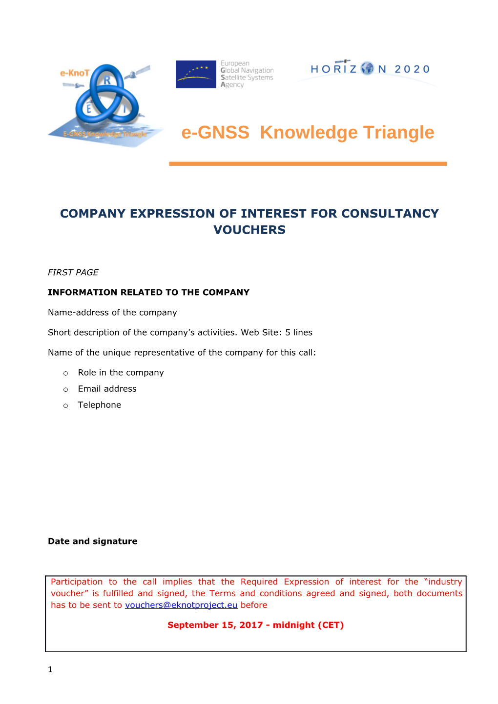 Company Expression of Interest for Consultancy Vouchers