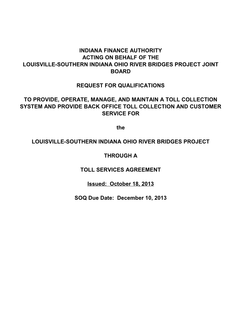 Louisville-Southern Indianaohio River Bridges Project
