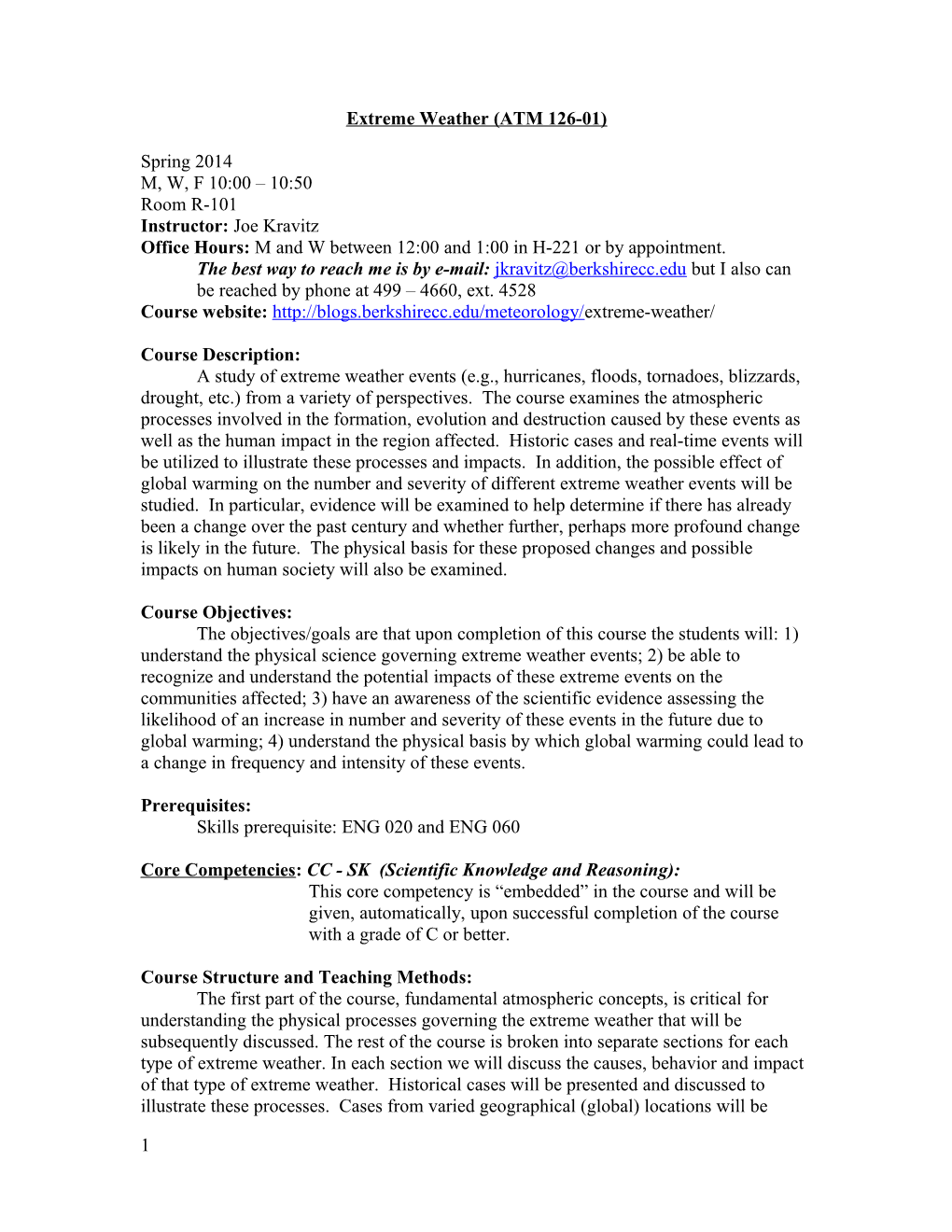 Weather and Climate: an Introduction to Atmospheric Science