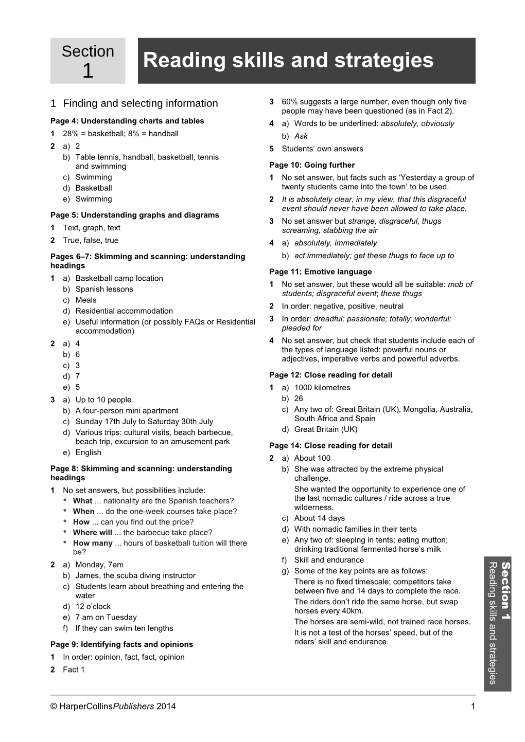 Page 4: Understanding Charts and Tables