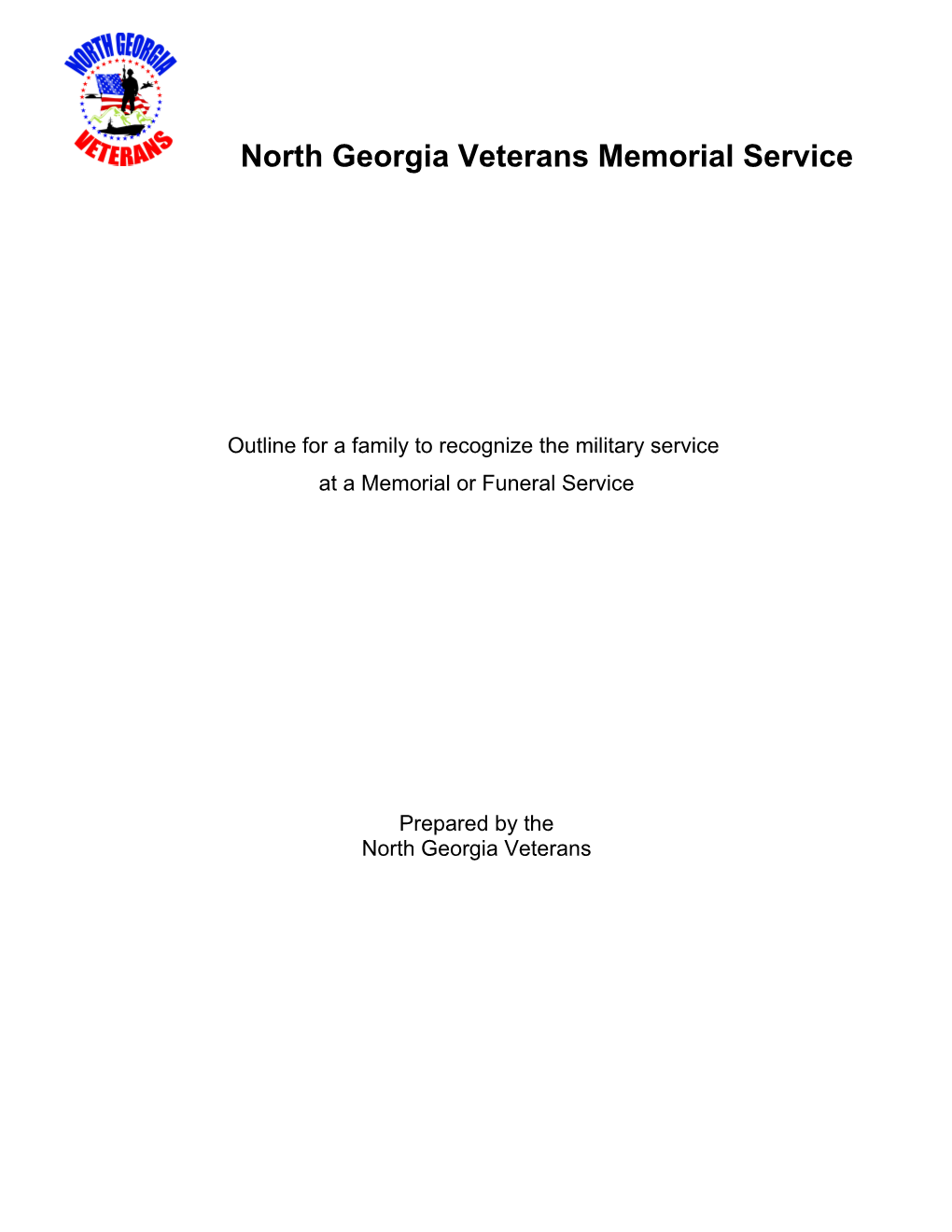 Outline for a Family to Recognize the Military Service at a Memorial Or Funeral Service