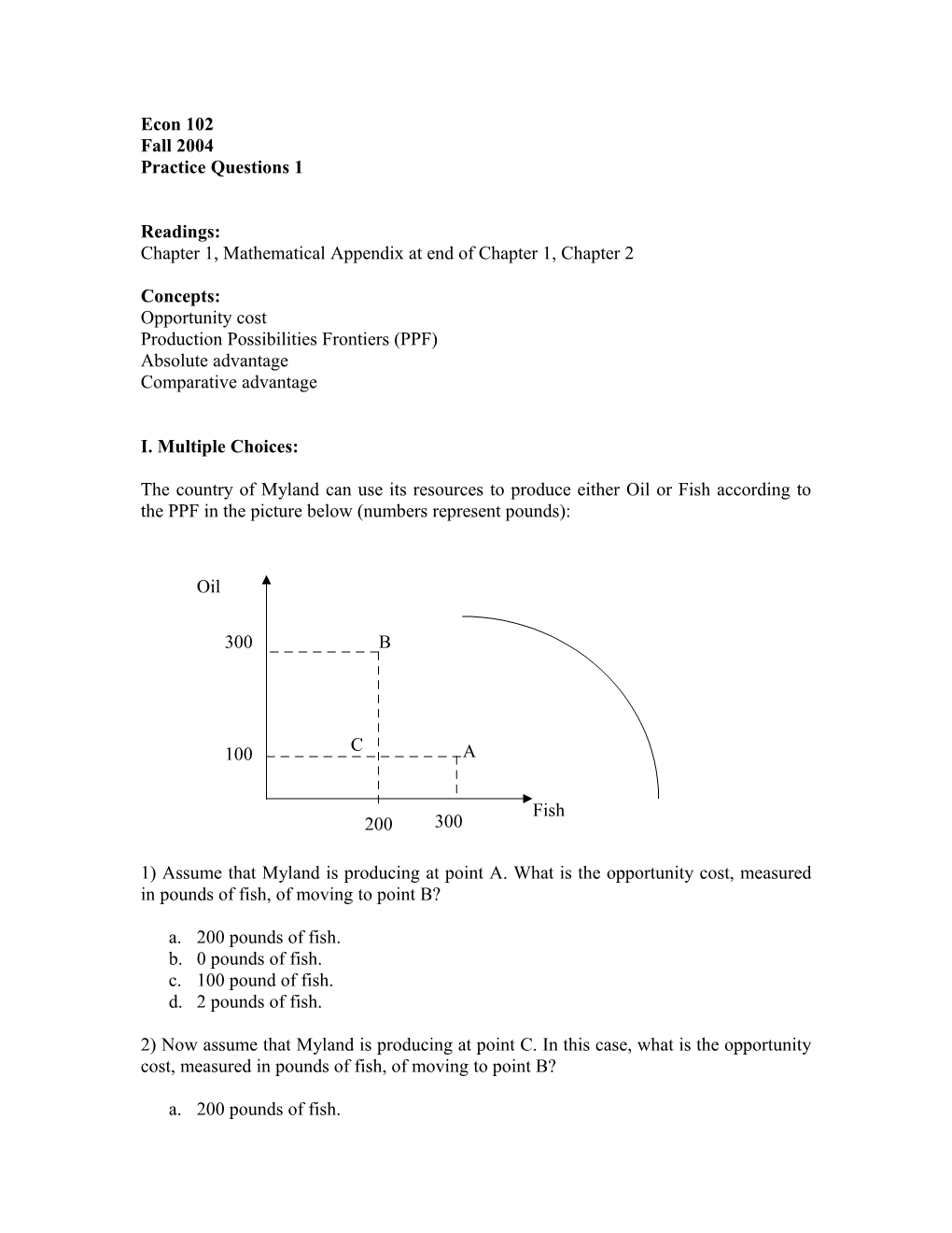 Practice Questions 1