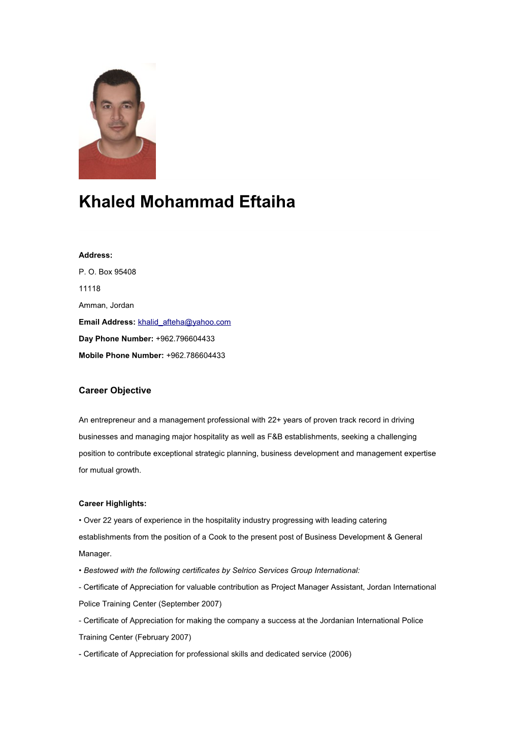 Khaled Mohammad Eftaiha