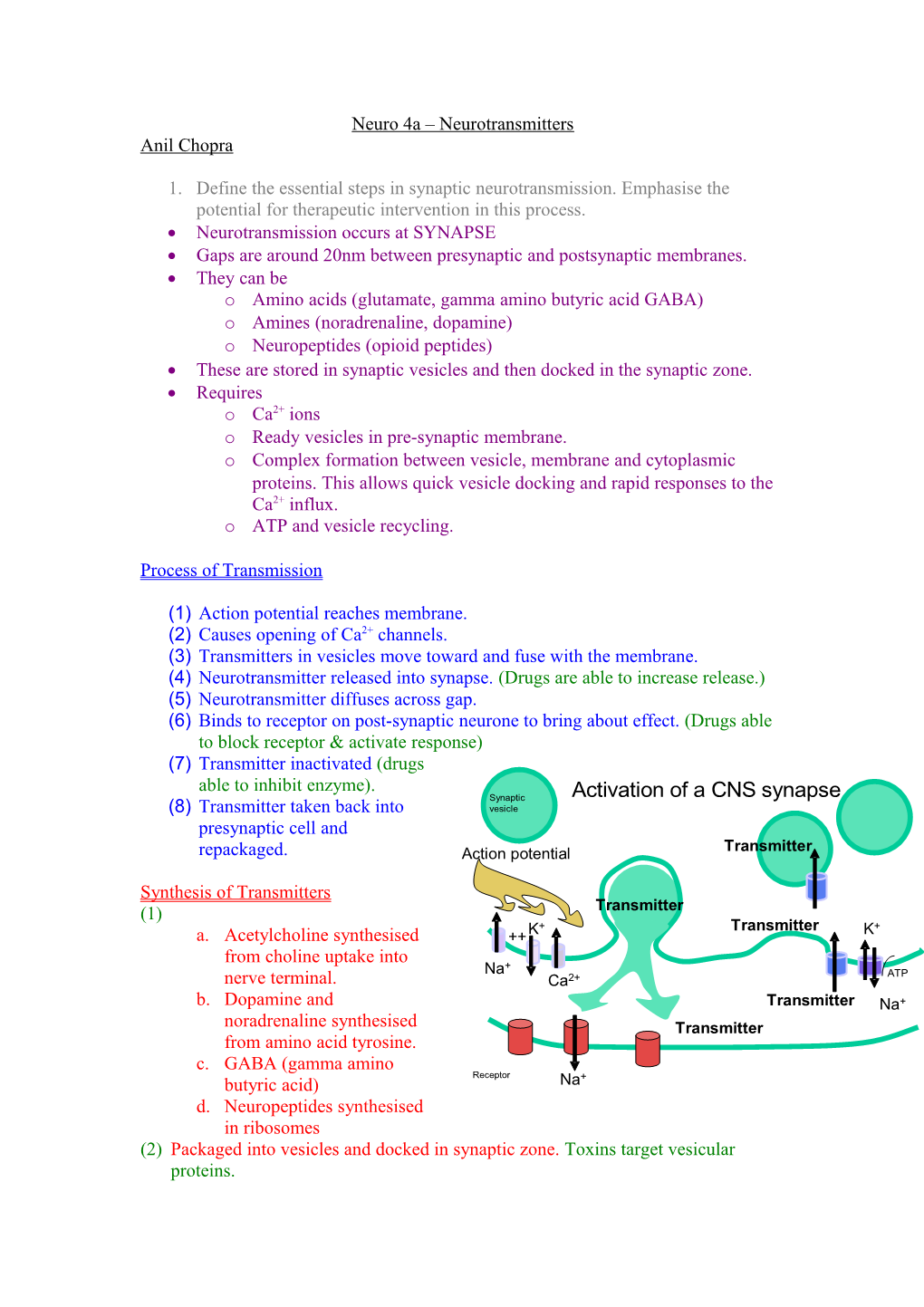 Neuro 4A Neurotransmitters