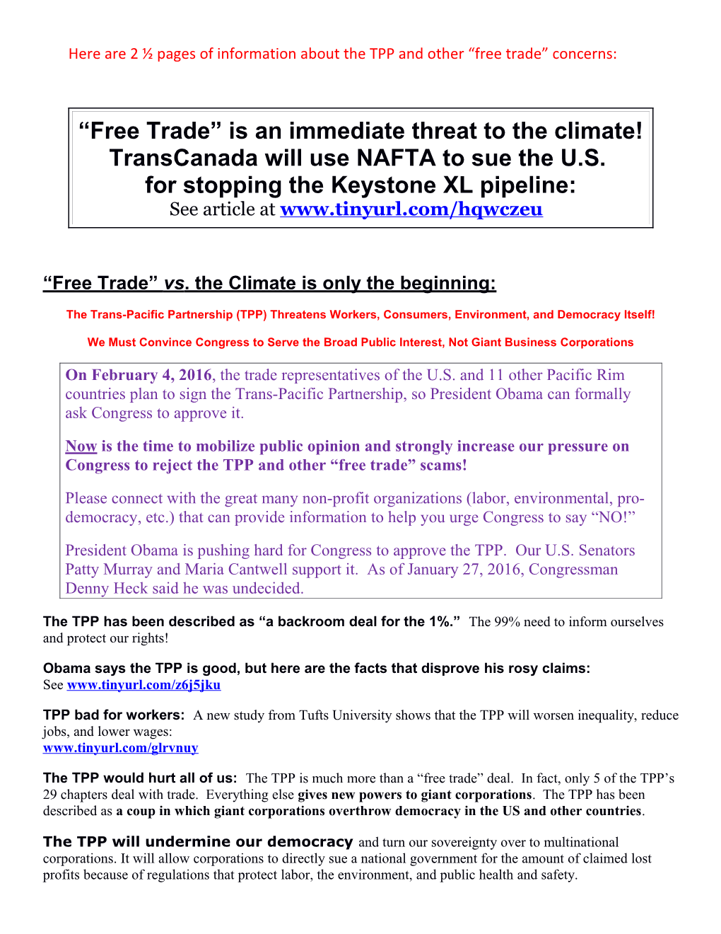 Free Trade Vs. the Climate Is Only the Beginning