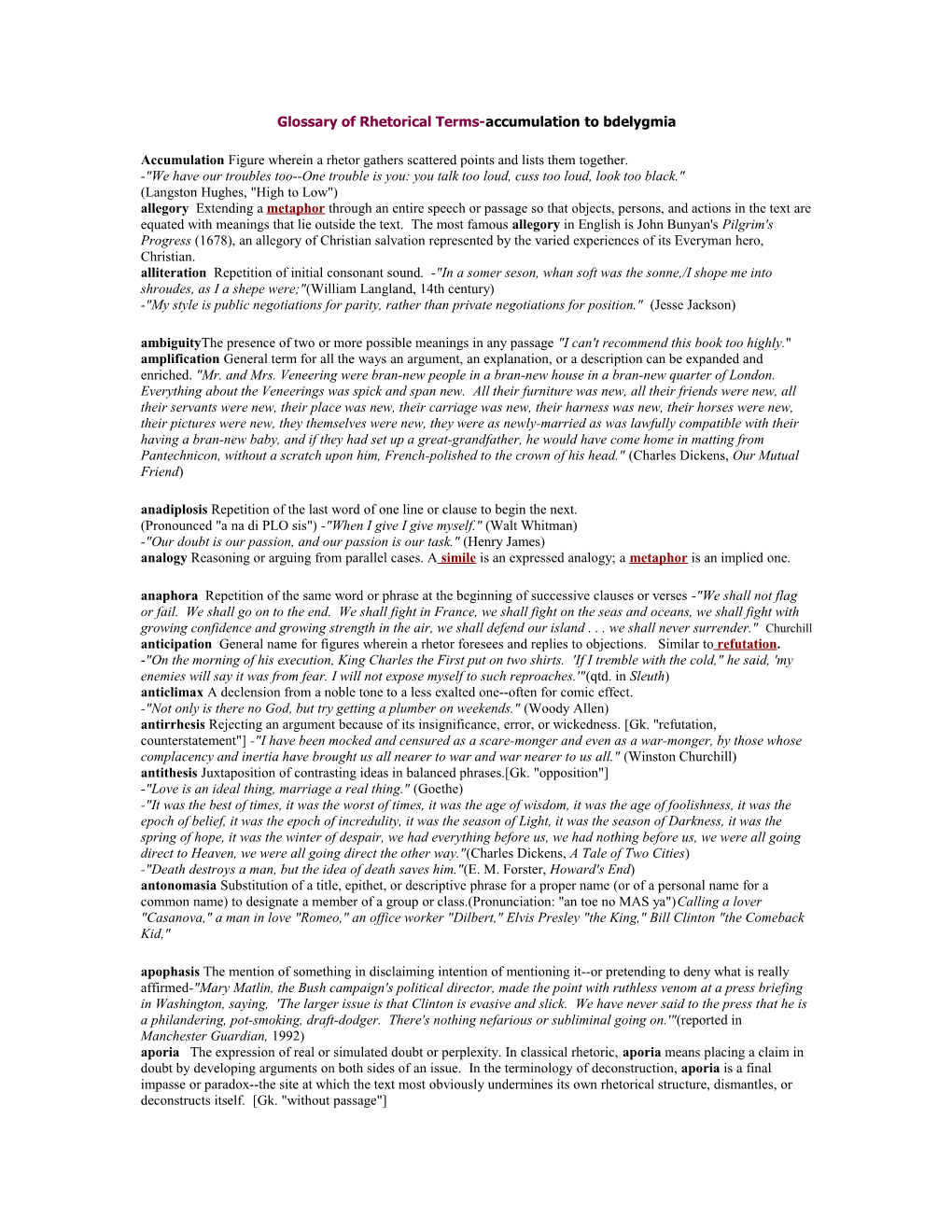 Glossary of Rhetorical Terms-Accumulation to Bdelygmia
