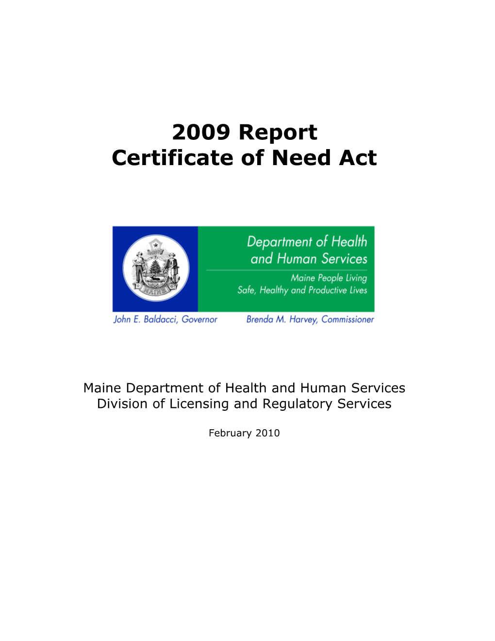 Certificate of Need Act