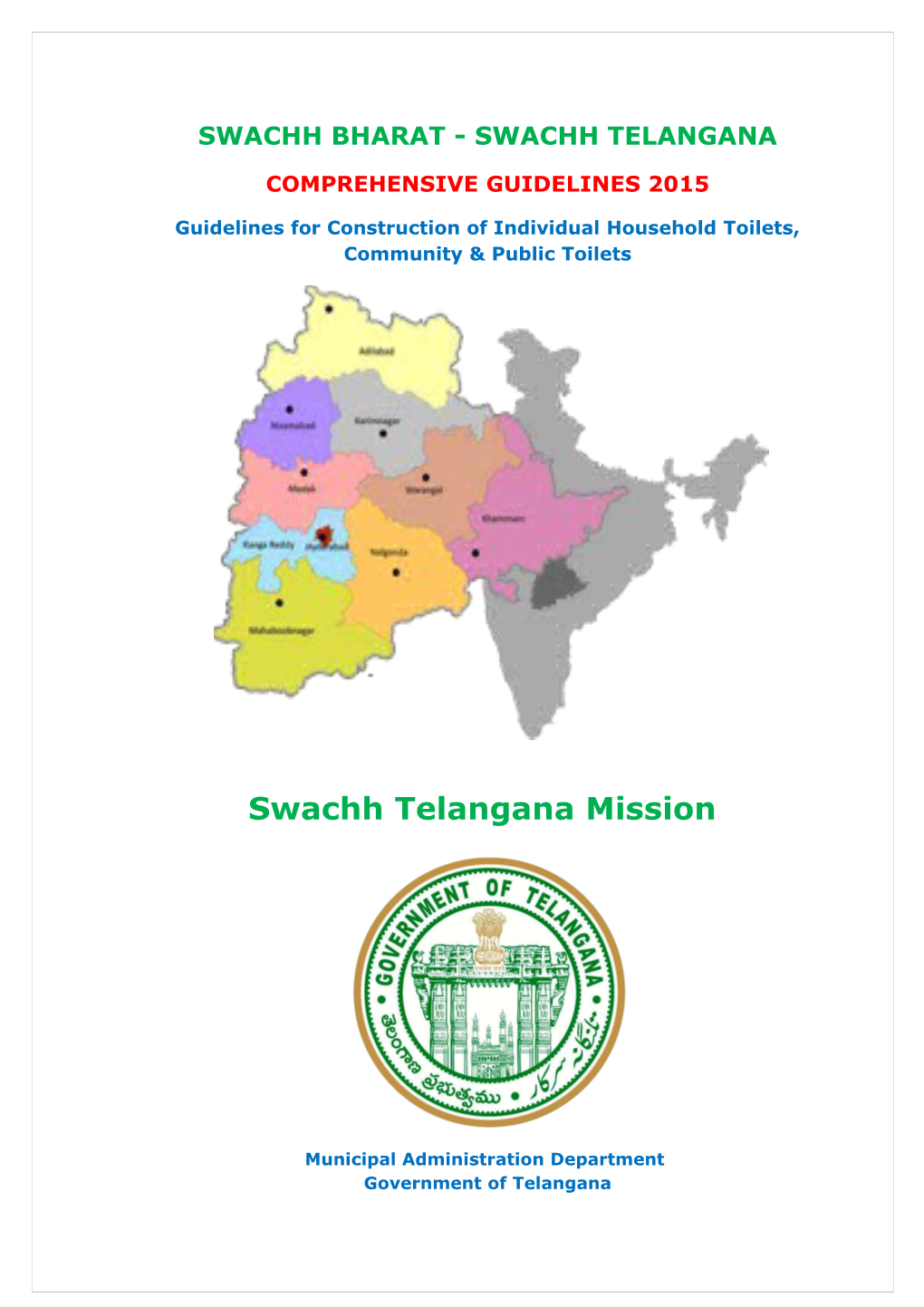 Draft Guidelines for Construction of Individual Household Latrines( IHL) & Community Toilets