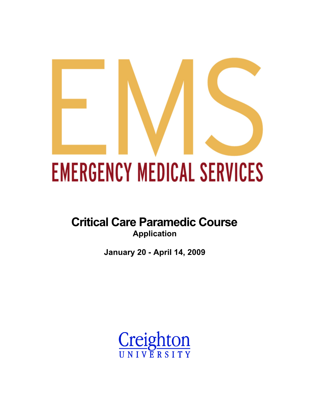 Critical Care Paramedic Course