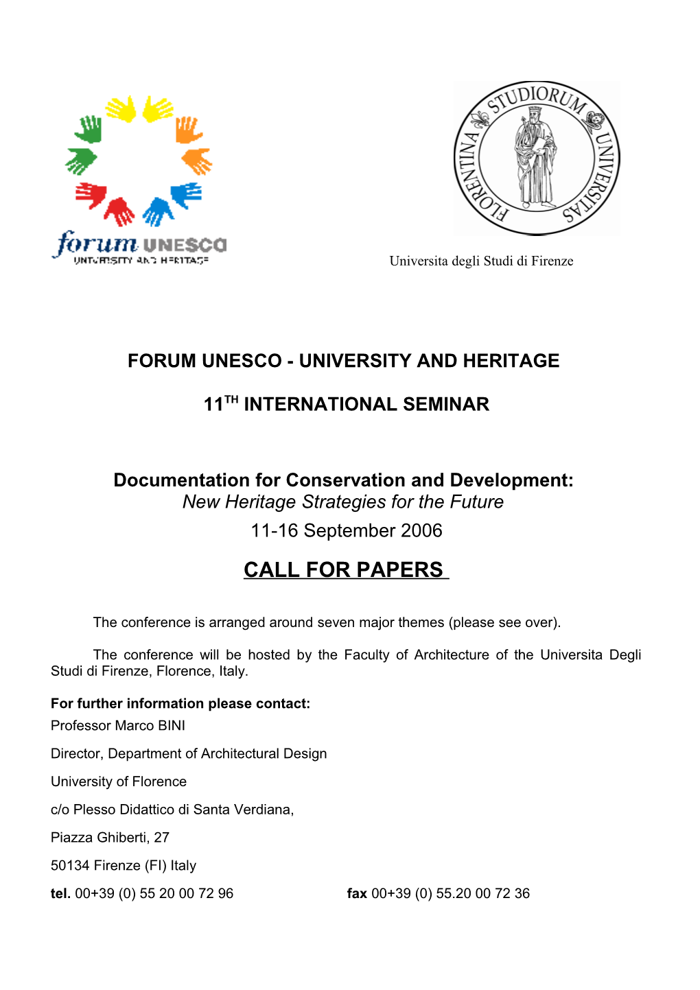 Forum Unesco University and Heritage