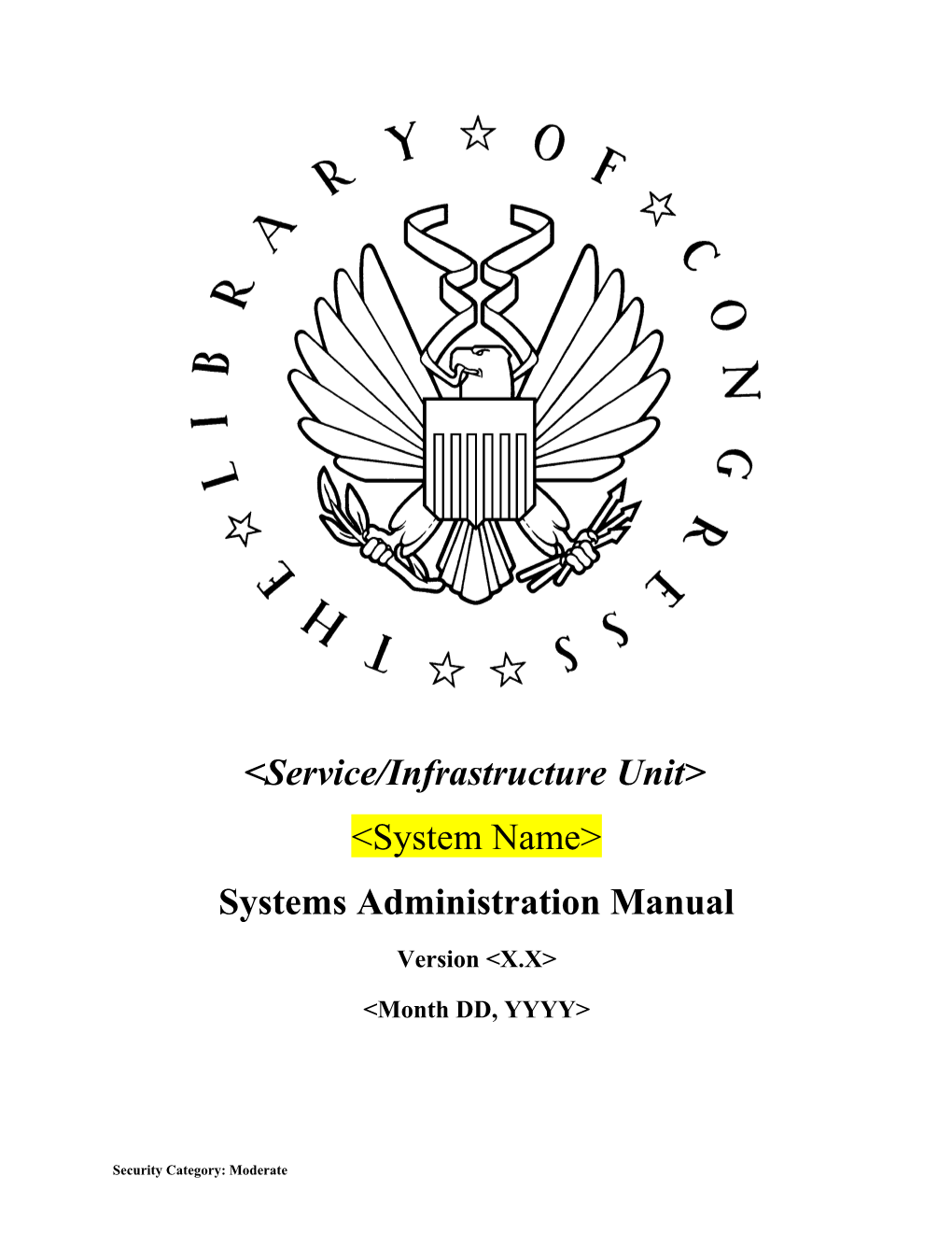 Template for IT Security Relevant Sections of the Systems Administration Manual
