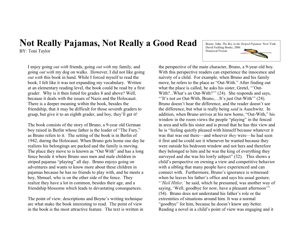 Not Really Pajamas, Not Really a Good Read