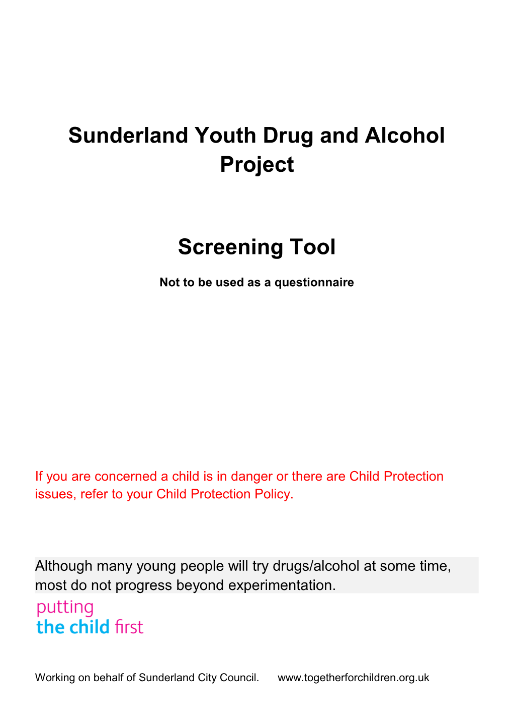 Sunderland Youth Drug and Alcohol Project