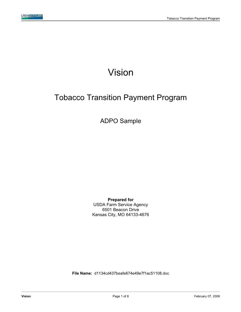 Tobacco Transition Payment Program