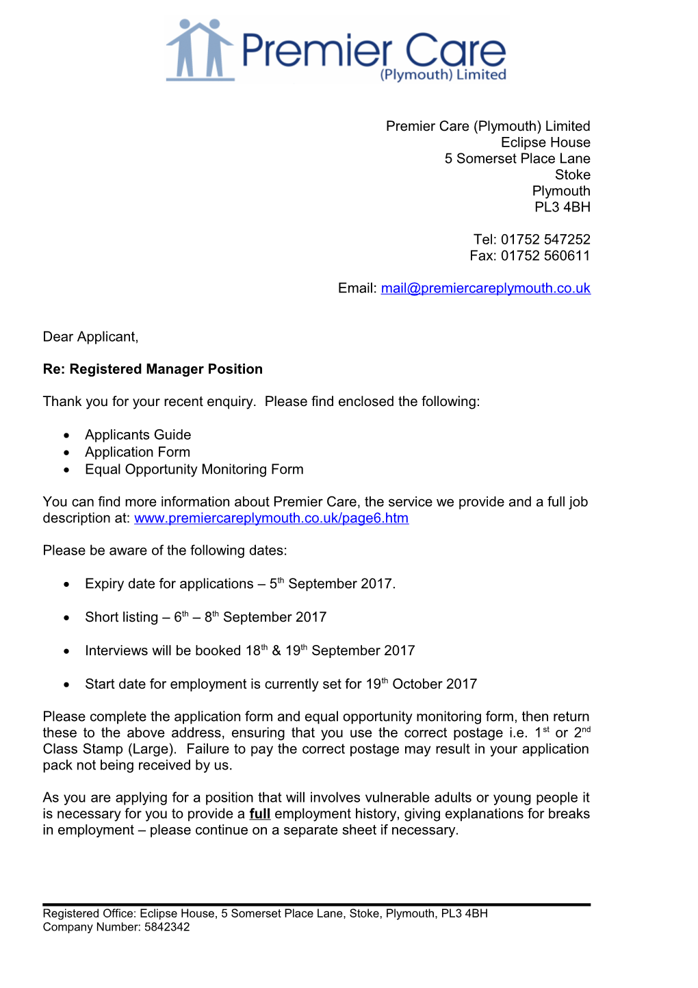Premier Care (Plymouth) Limited