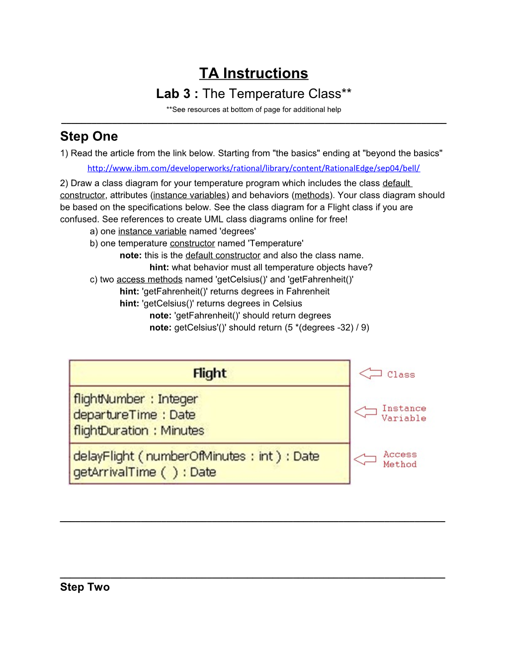 Lab 3 :The Temperature Class