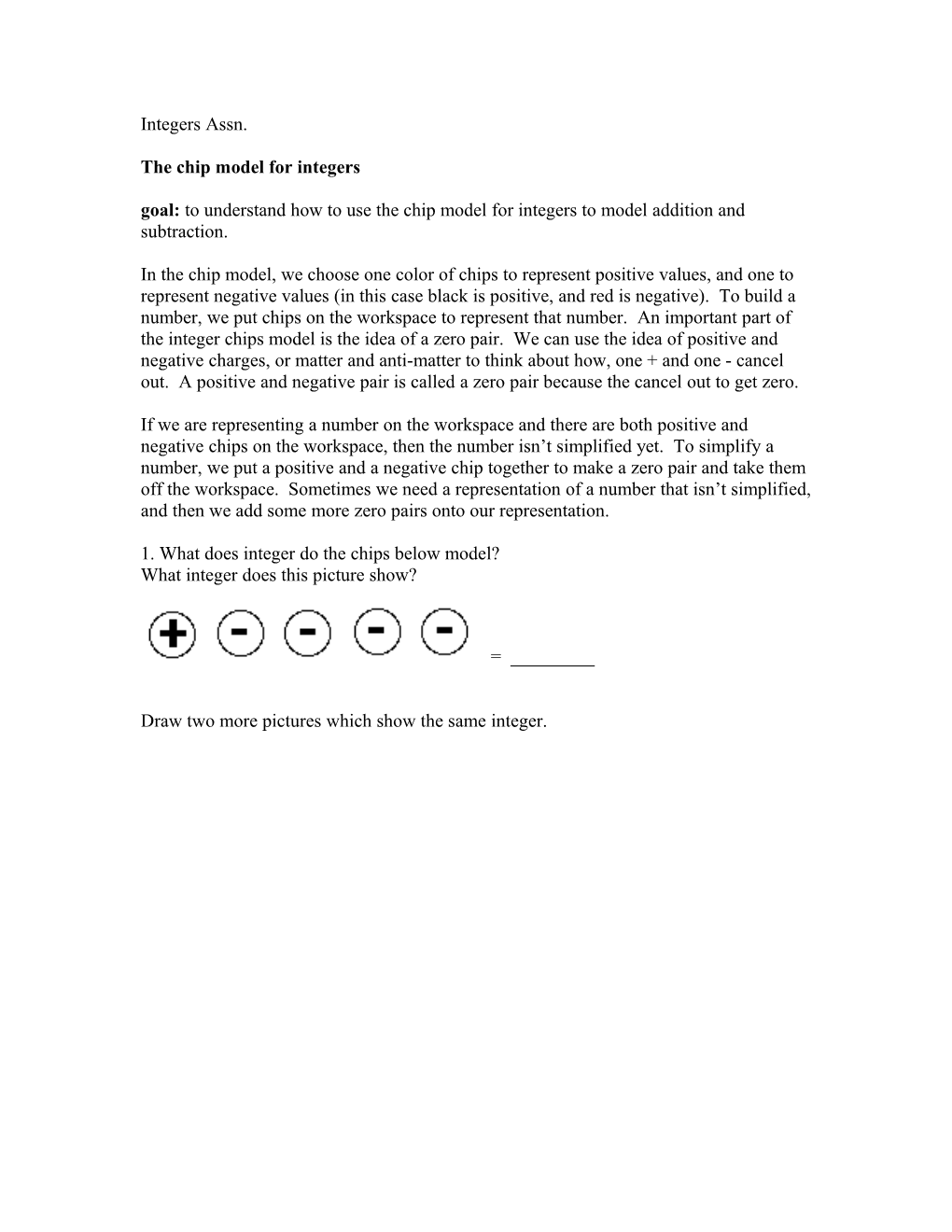 Math 247 Integers Lab