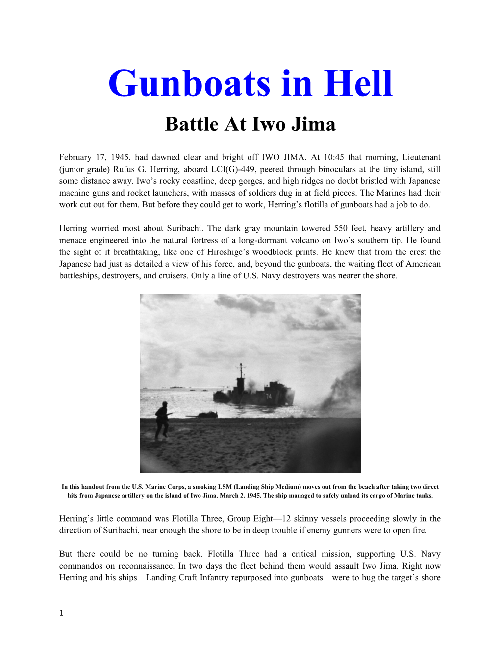 Gunboats in Hell