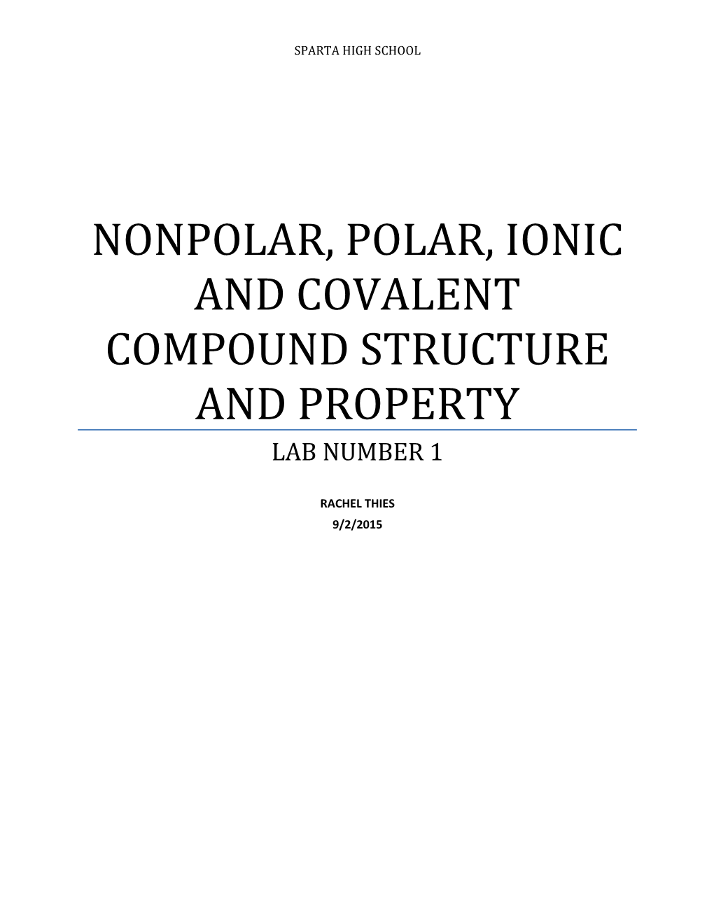 Nonpolar, Polar, Ionic and Covalent Compound Structure and Property