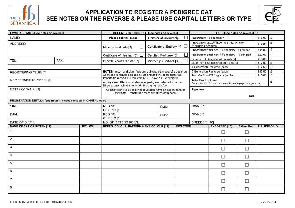 OWNER DETAILS See Notes Overleaf