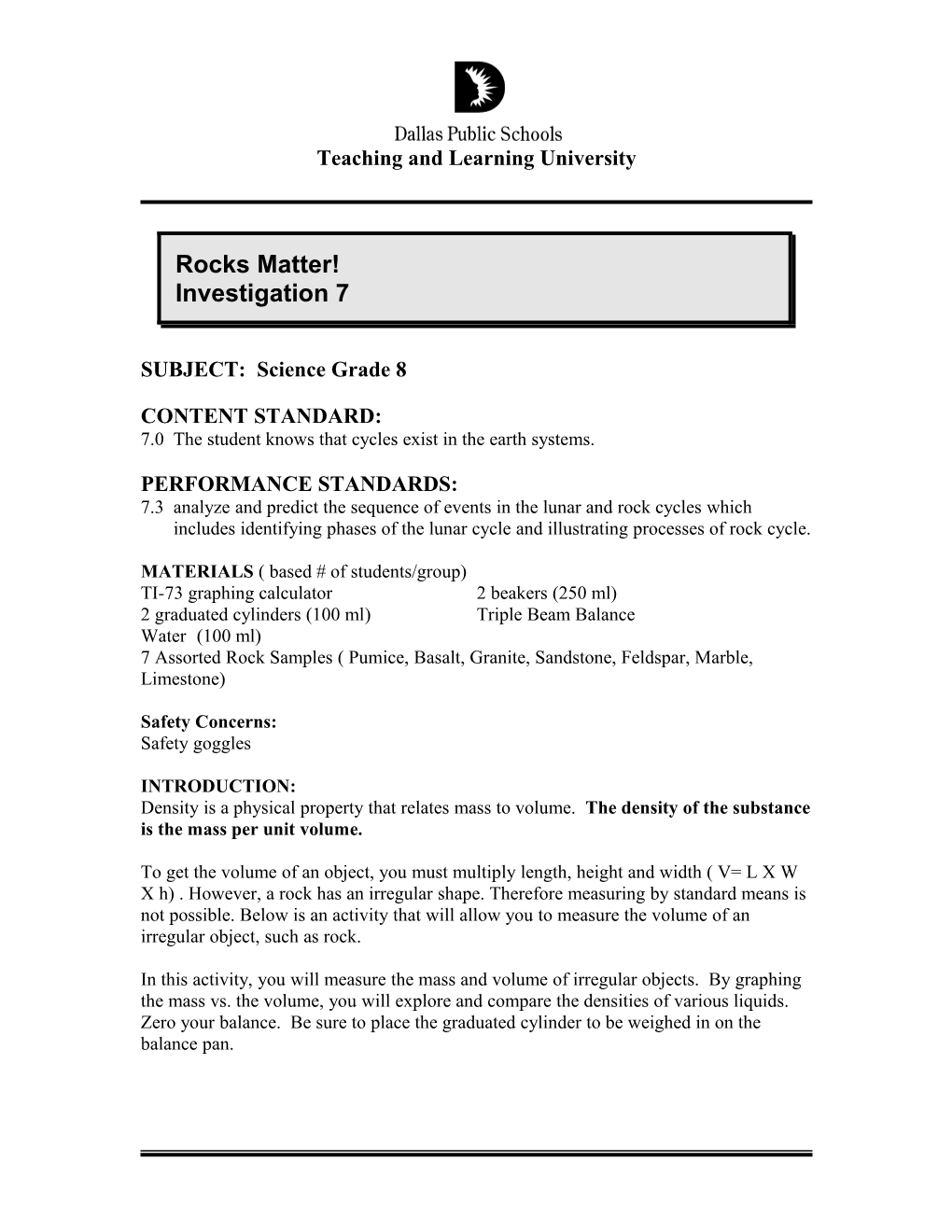 Teaching and Learning University
