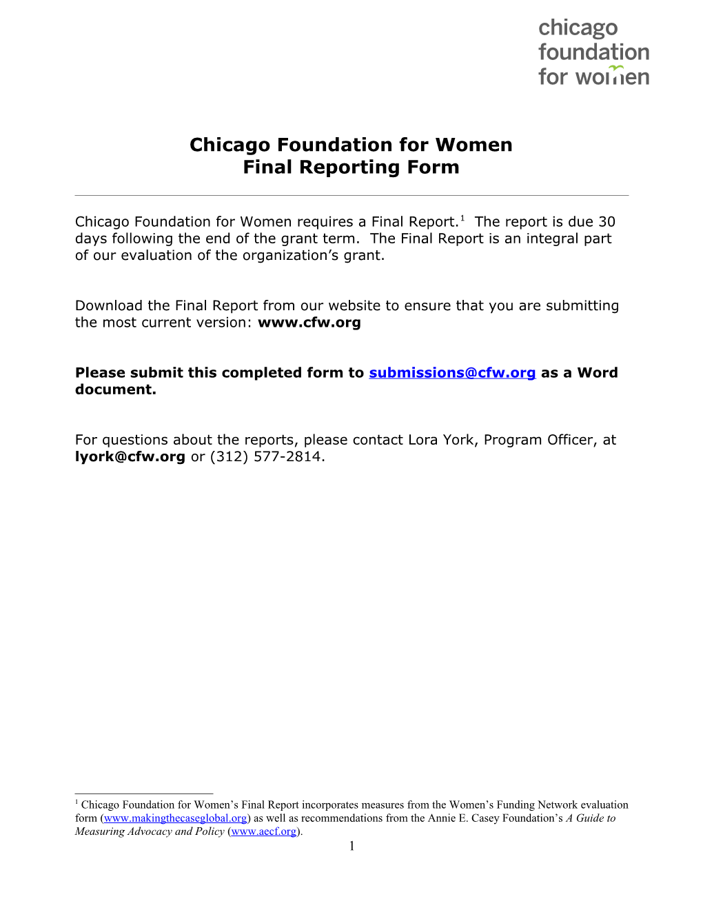 Chicago Foundation for Women