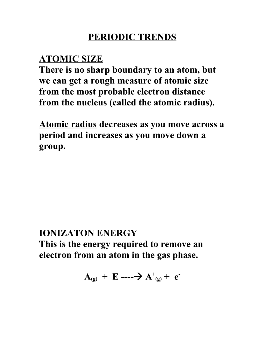 This Is the Energy Required to Remove an Electron from an Atom in the Gas Phase