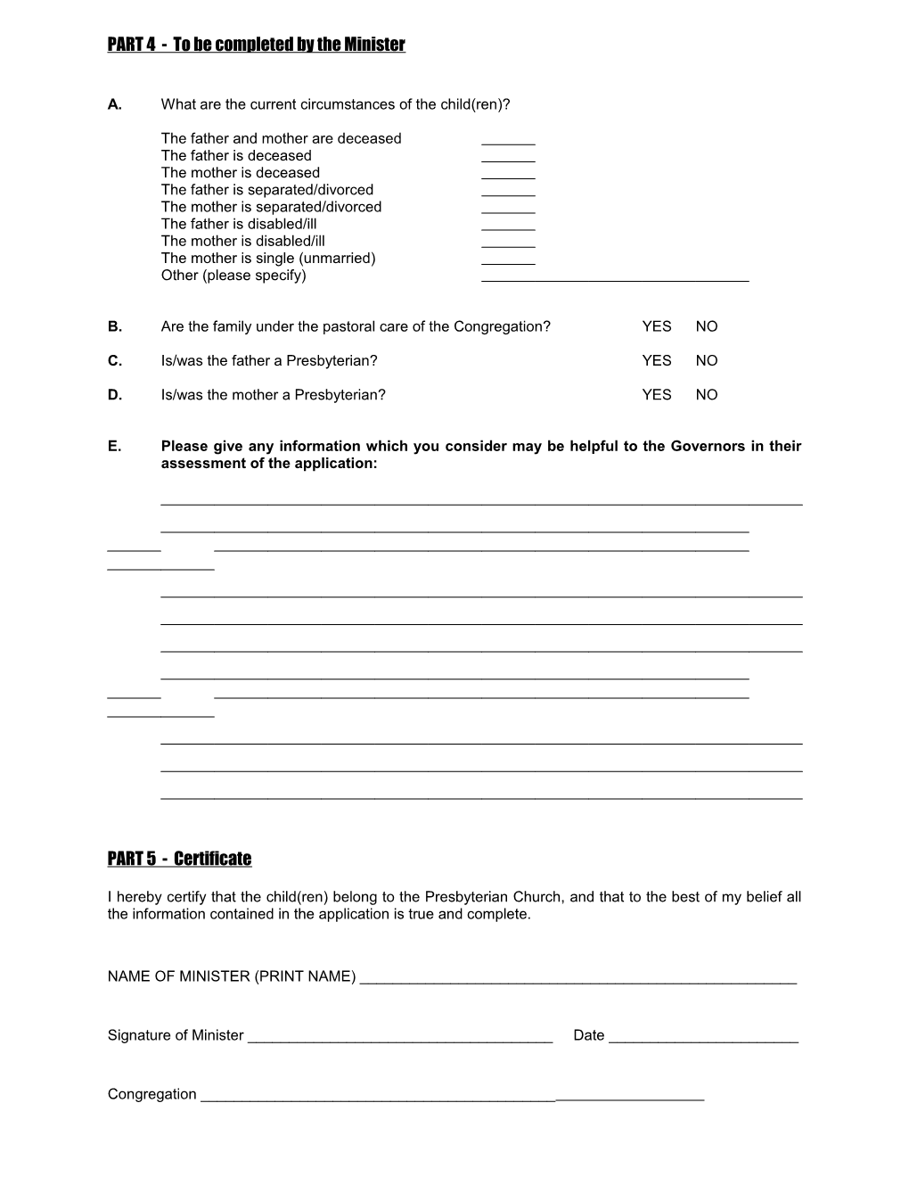 Regular Grant Application Form
