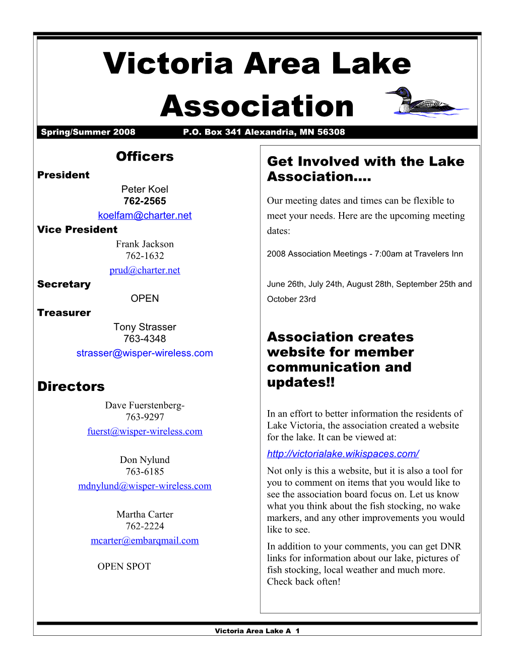 Victoria Area Lake Association