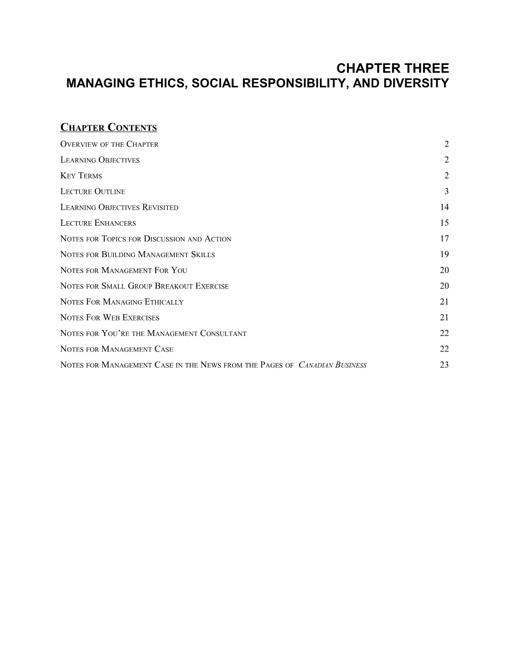 Managing Ethics, Social Responsibility, and Diversity