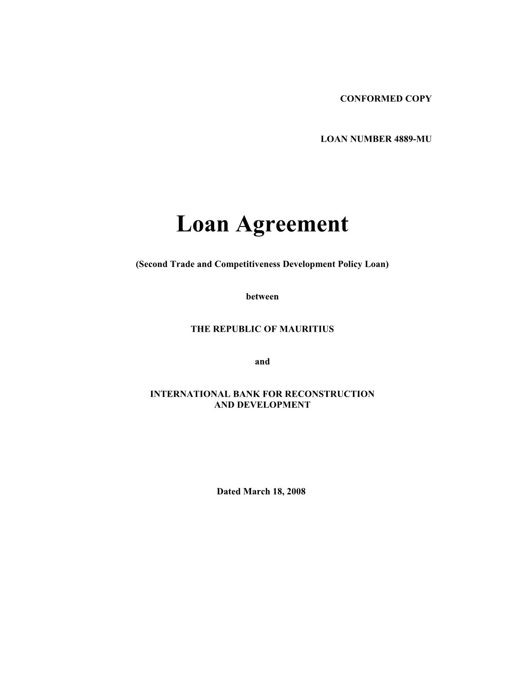 Second Trade and Competitiveness Development Policy Loan