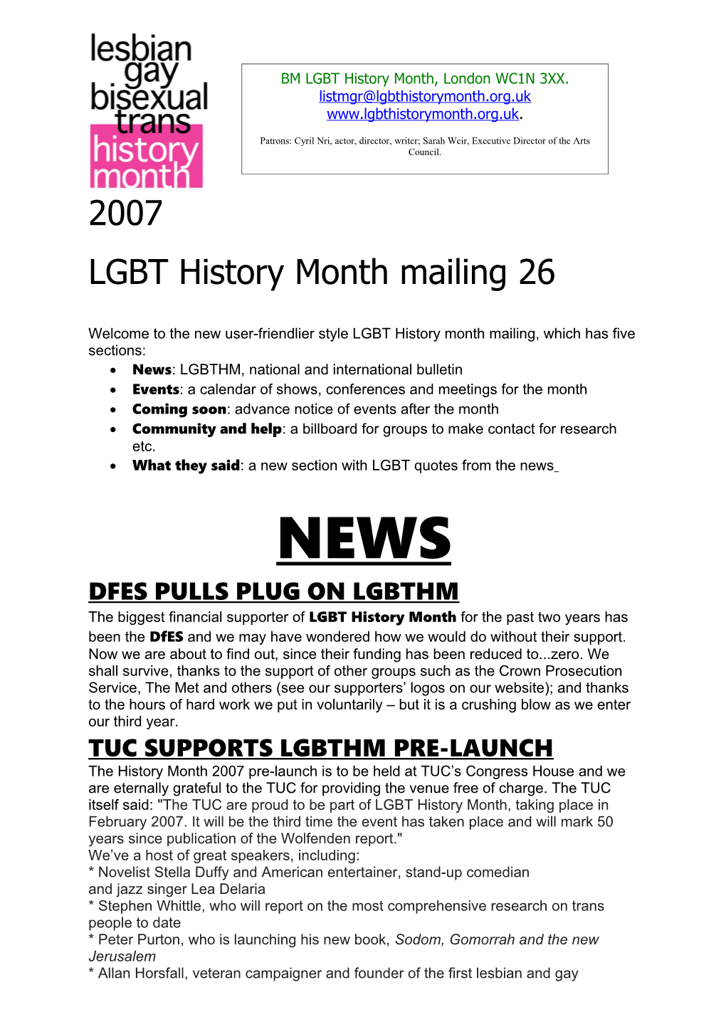 LGBT History Month Mailing 26