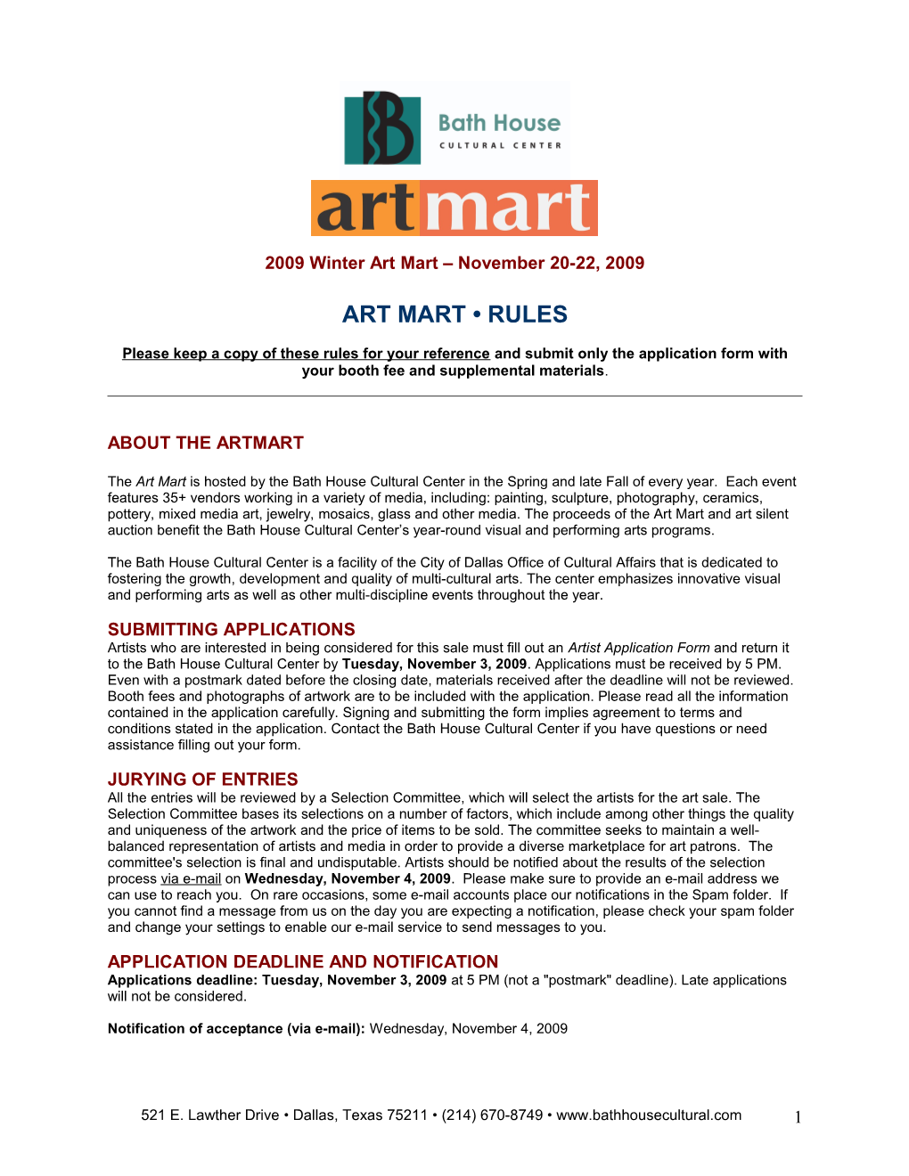 About the Artmart