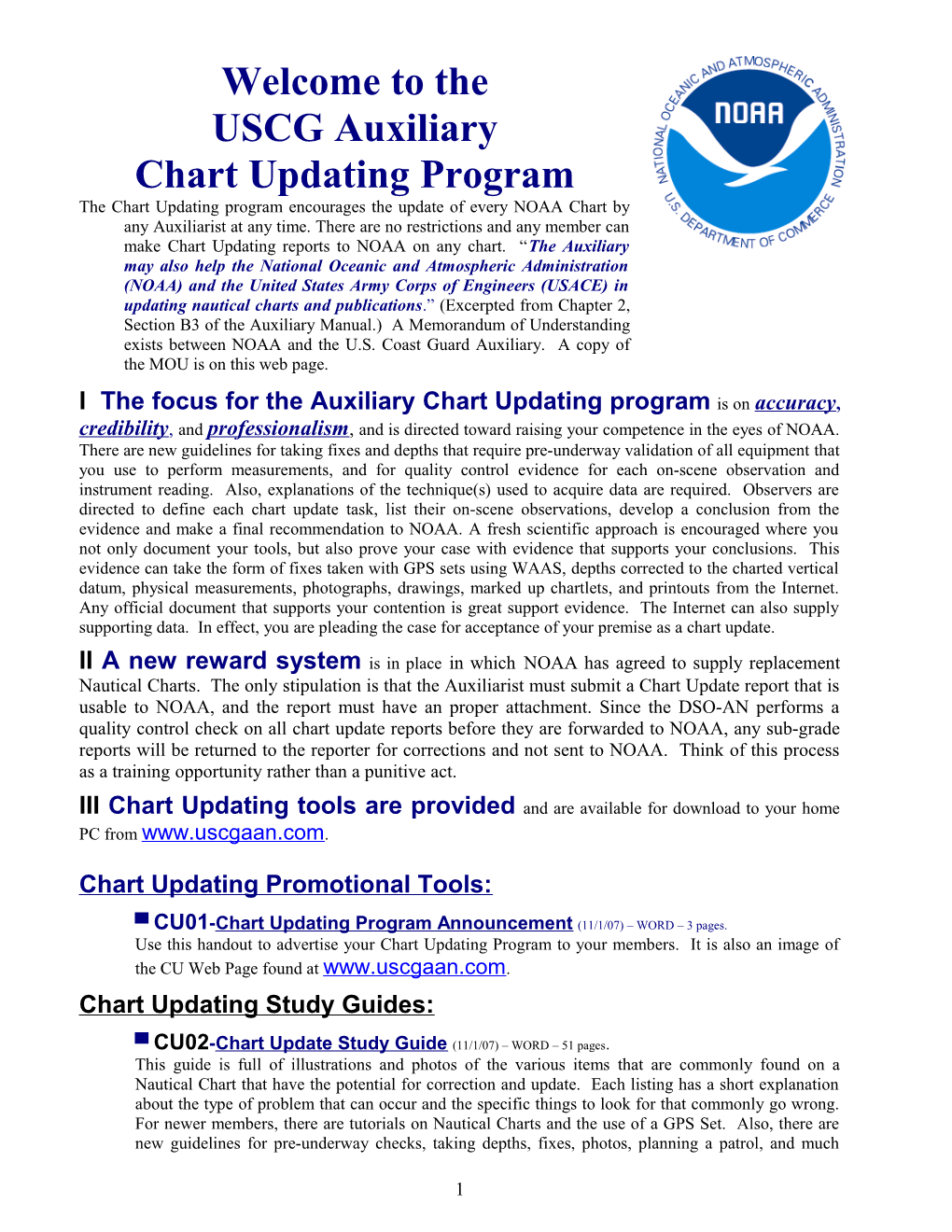 Chart Updating Program