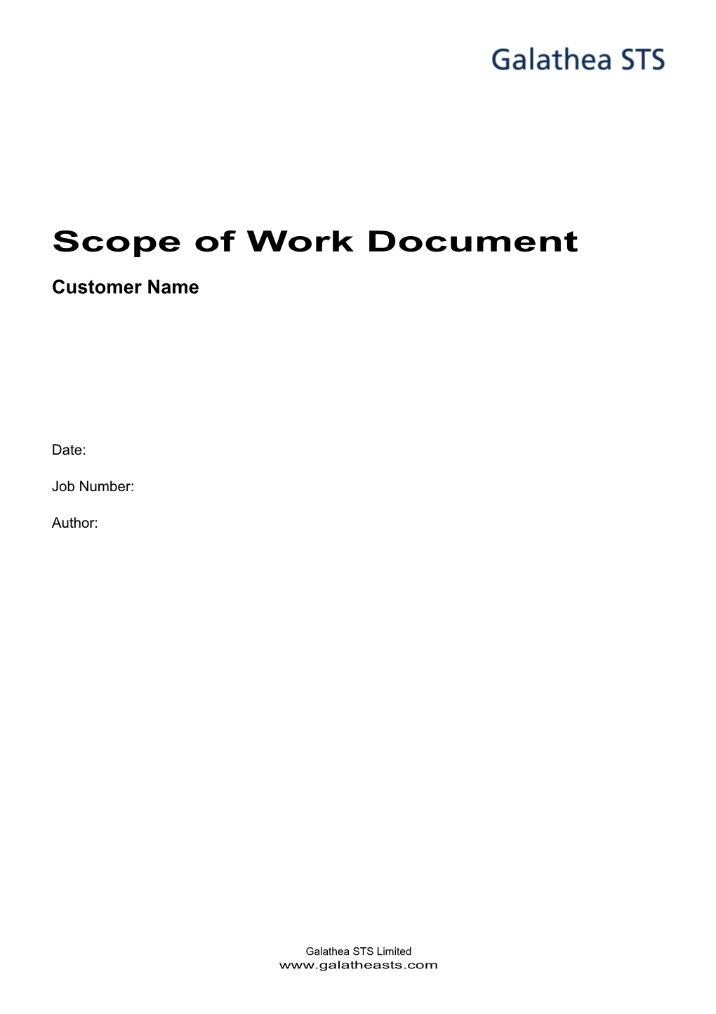 Scope of Work Document