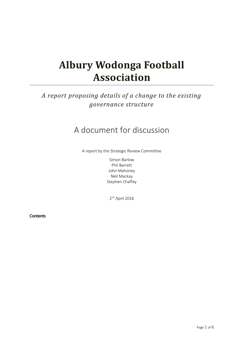 Albury Wodonga Football Association