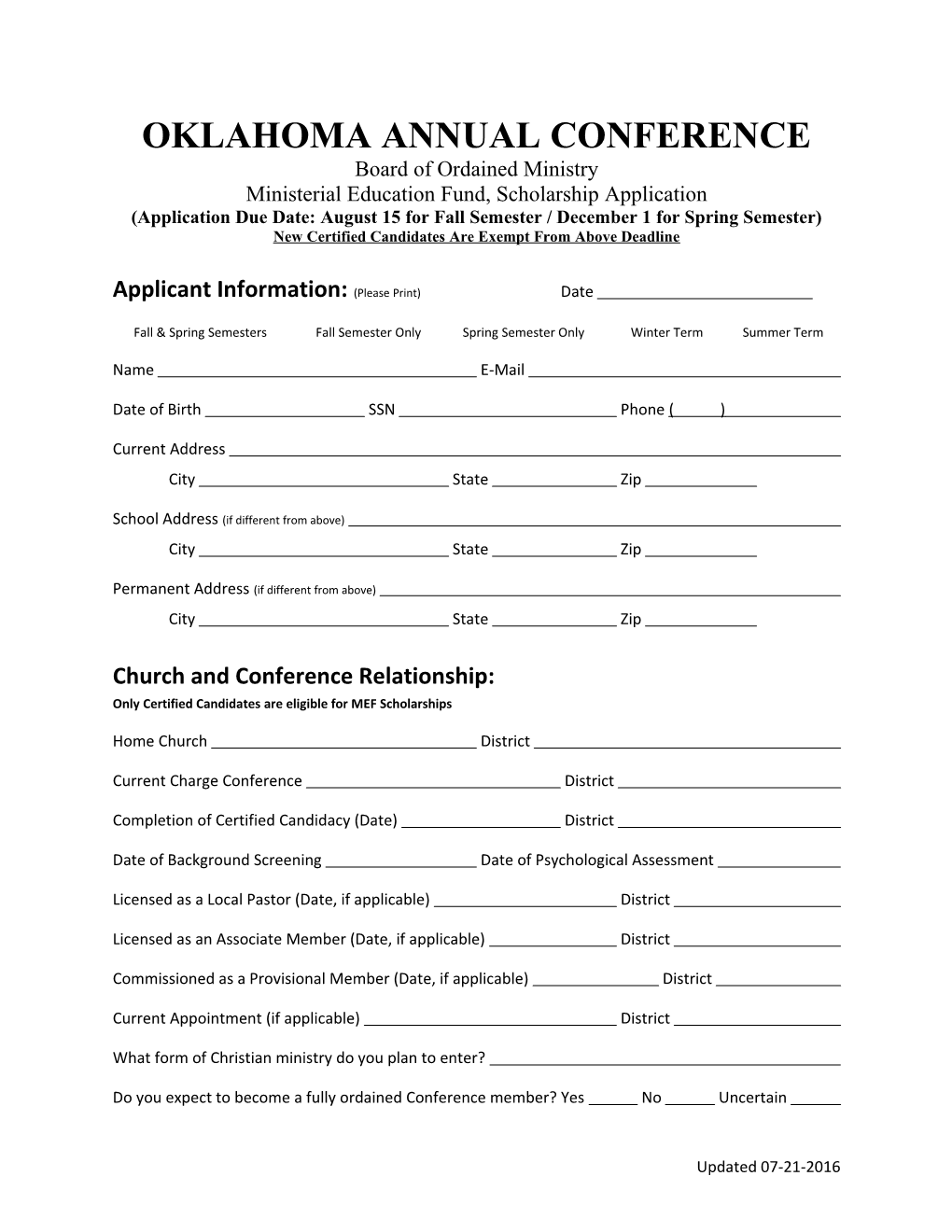 Oklahoma Annual Conference