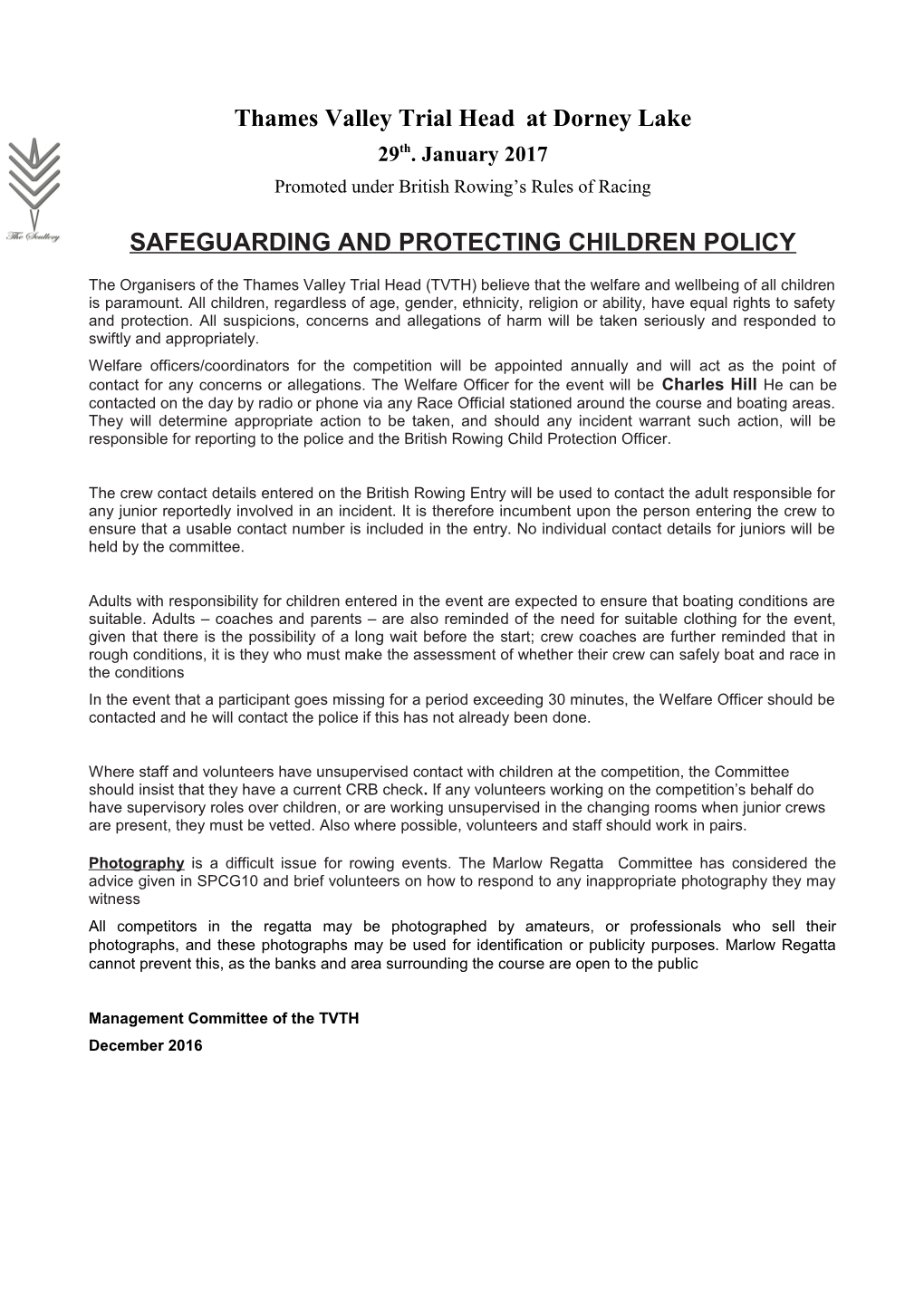 Safeguarding and Protecting Children Policy