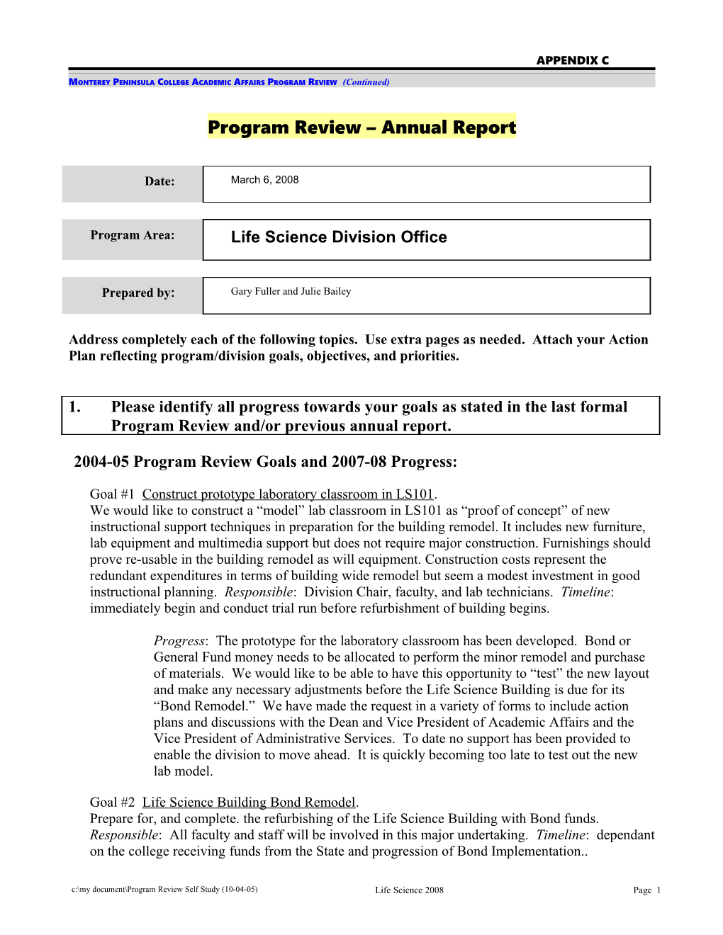 Montereypeninsulacollege Academic Affairs Program Review (Continued)