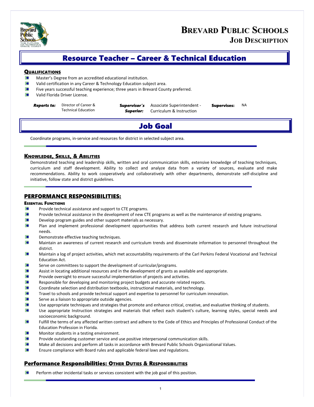 Restchr Career Techn Ed