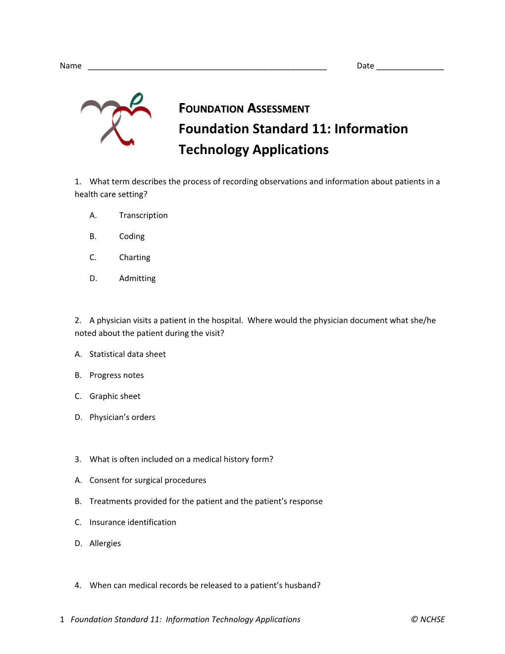 Foundation Standard 11: Information Technology Applications