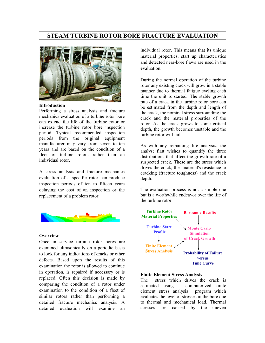 Steam Turbine Rotor Bore Condition Assessment