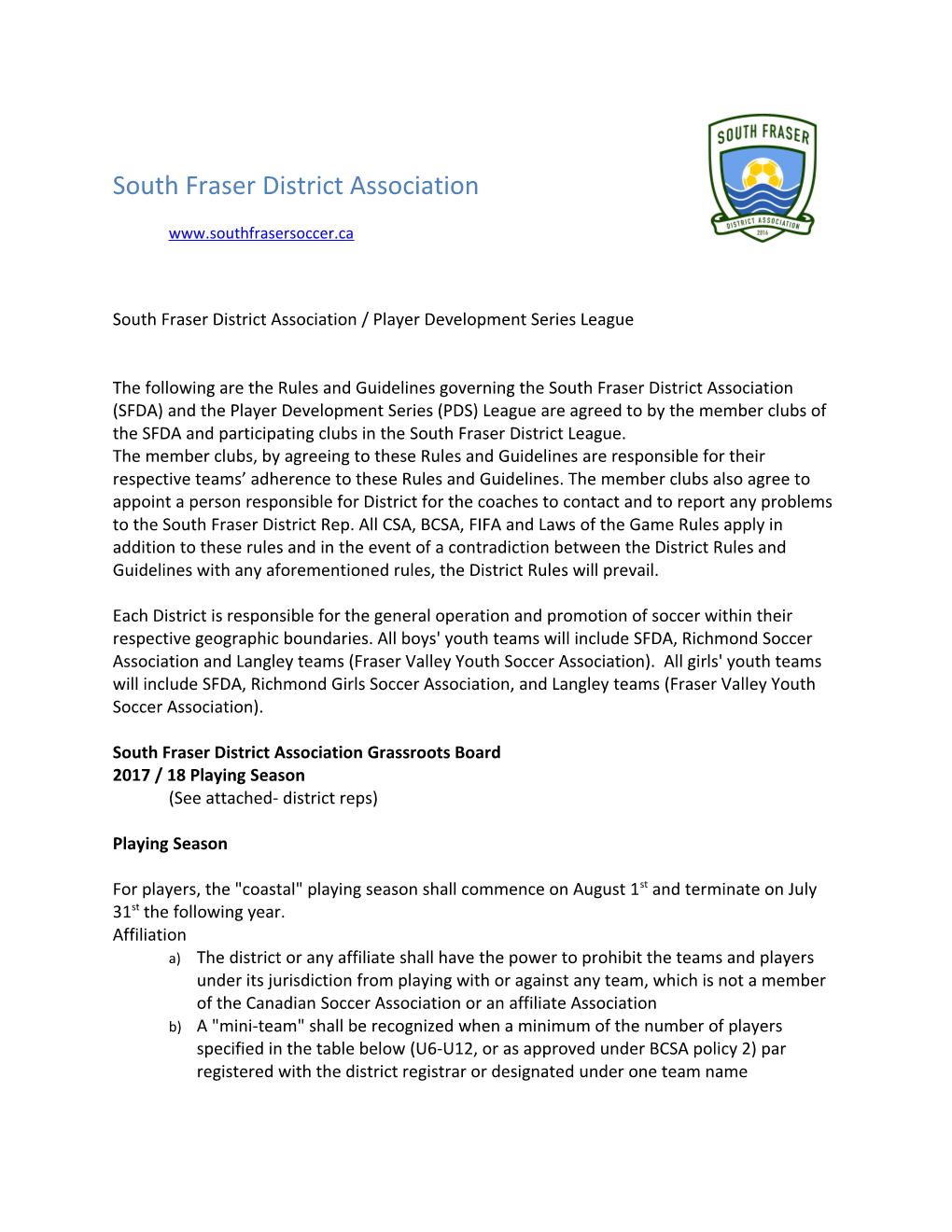 South Fraser District Association
