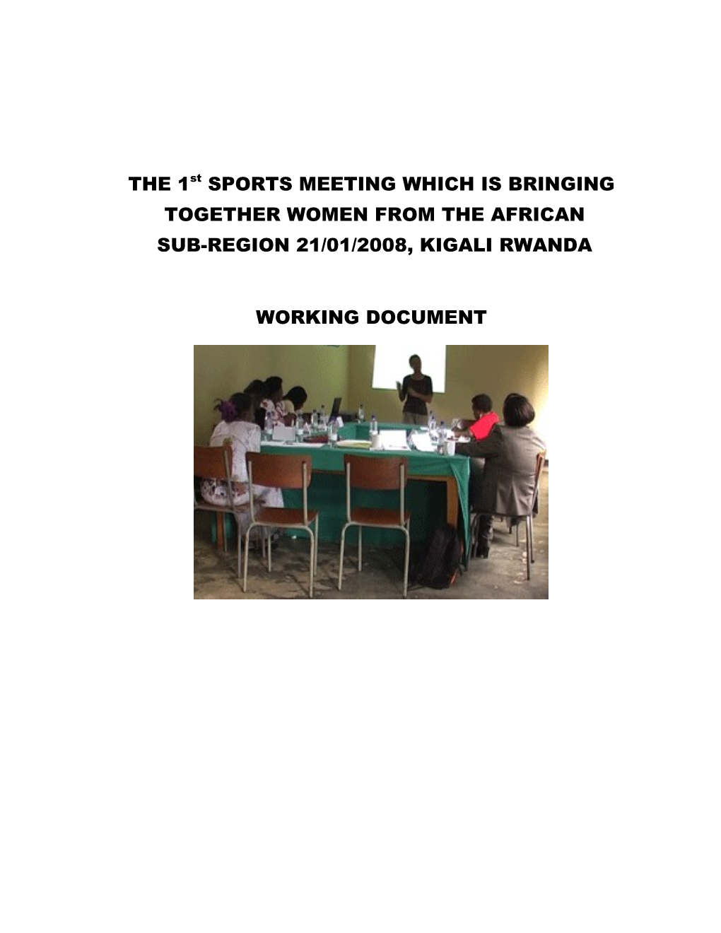 Programme for the Sports Meeting Which Is Going