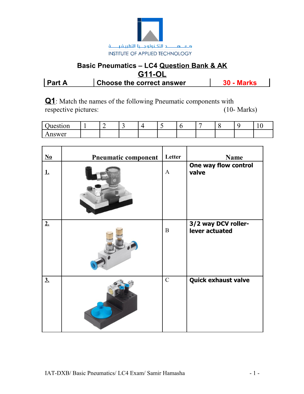 Engineering Materials LC1 Question Bank
