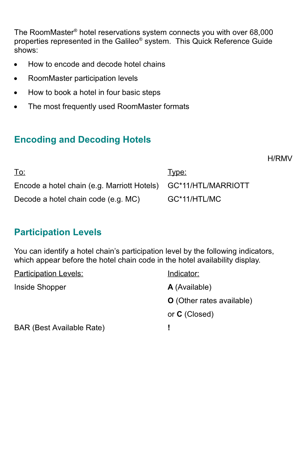 The Roommaster Hotel Reservations System Connects You with Over 68,000 Properties Represented