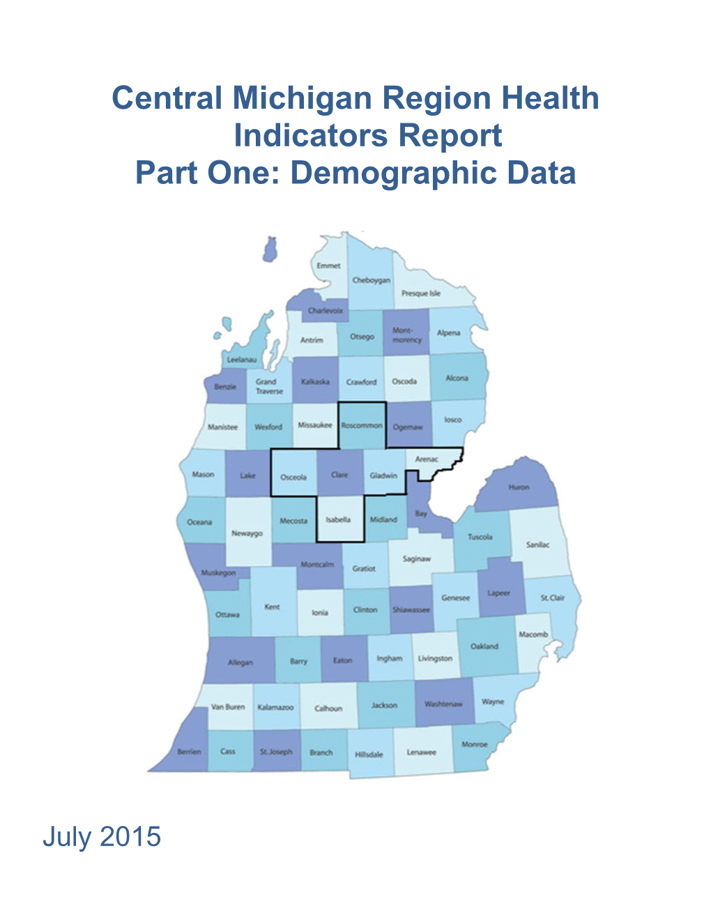Central Michigan Region Health Indicators Report