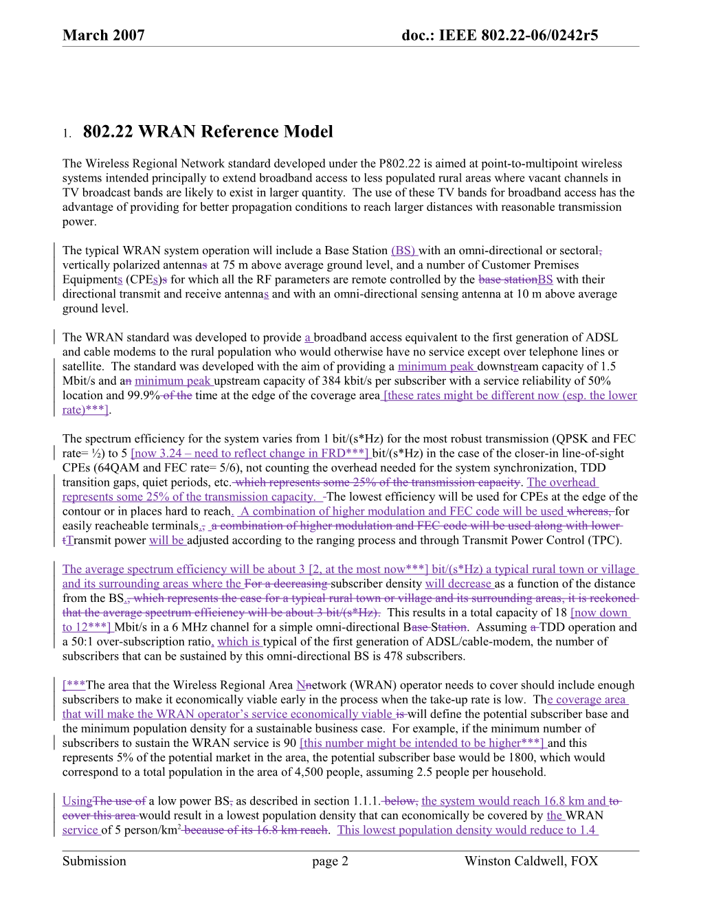1.802.22 WRAN Reference Model