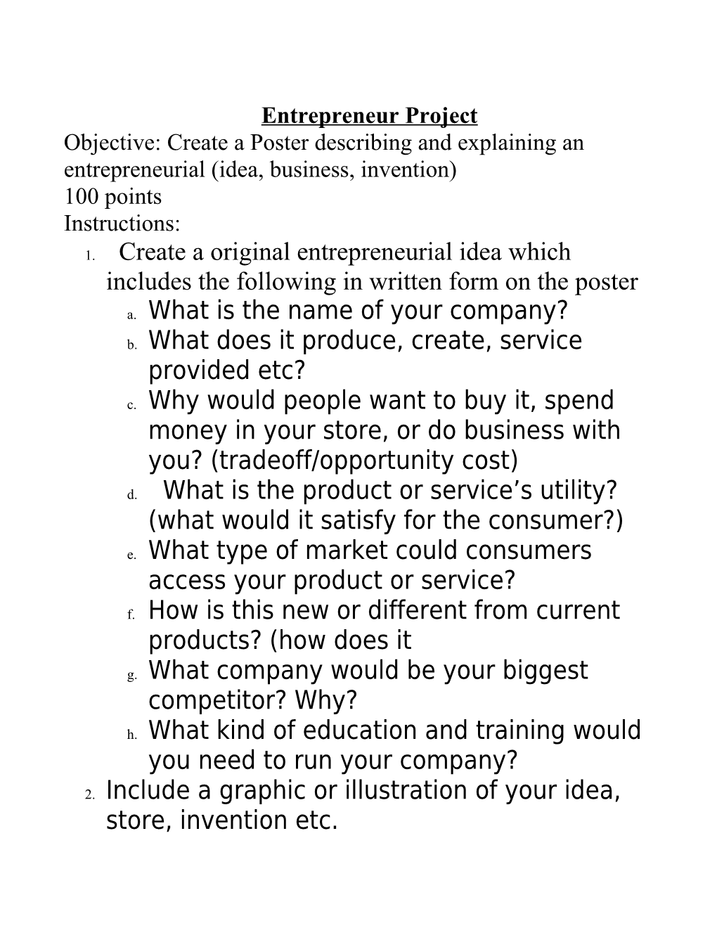 Entrepreneur Project