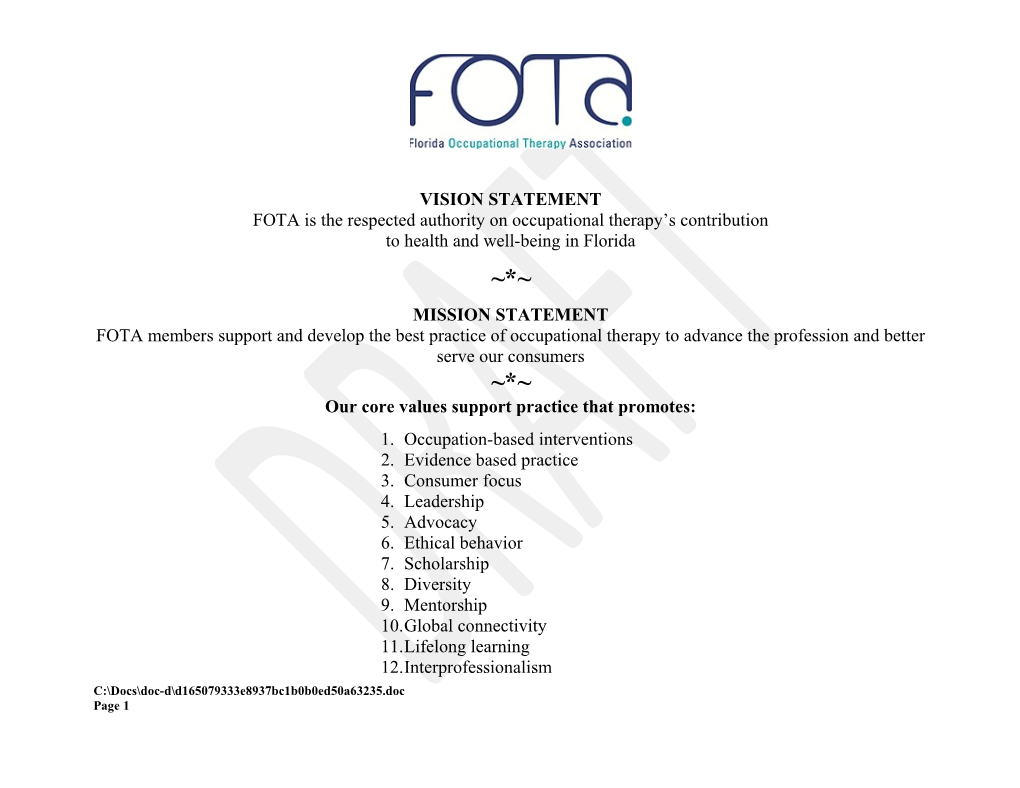 FOTA Is the Respected Authority on Occupational Therapy S Contribution